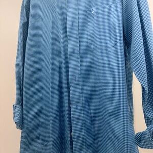 Southern Tide Aqua Checkered Men's Shirt